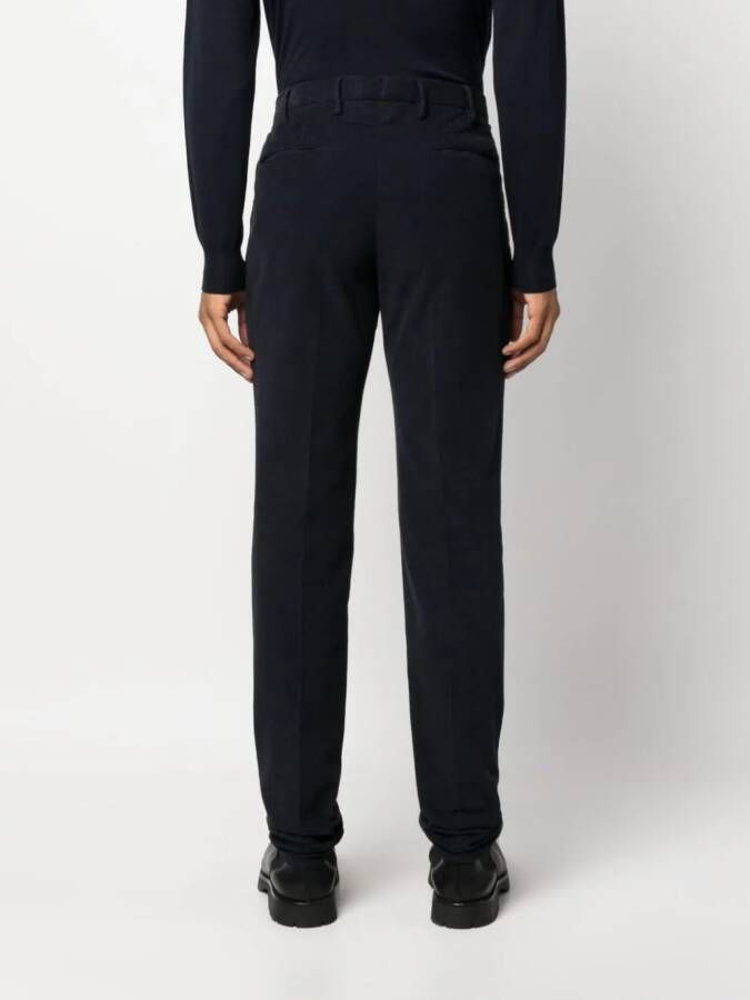 Incotex Ribfluwelen broek Blauw