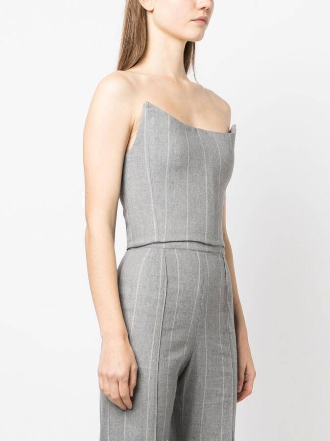 Ioana Ciolacu Off-shoulder top Grijs
