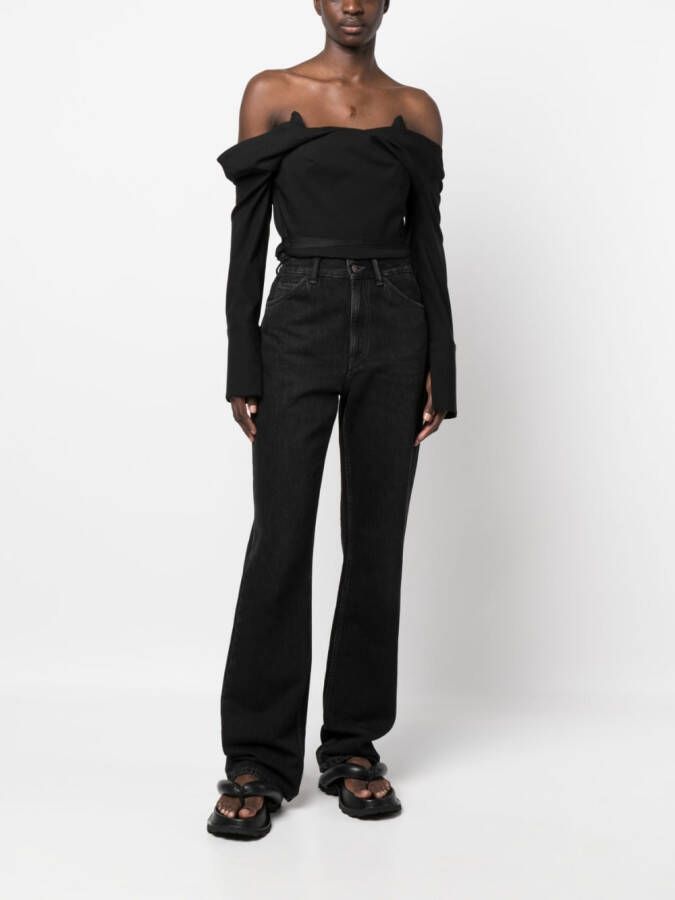 Ioana Ciolacu Off-shoulder top Zwart