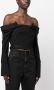 Ioana Ciolacu Off-shoulder top Zwart - Thumbnail 3