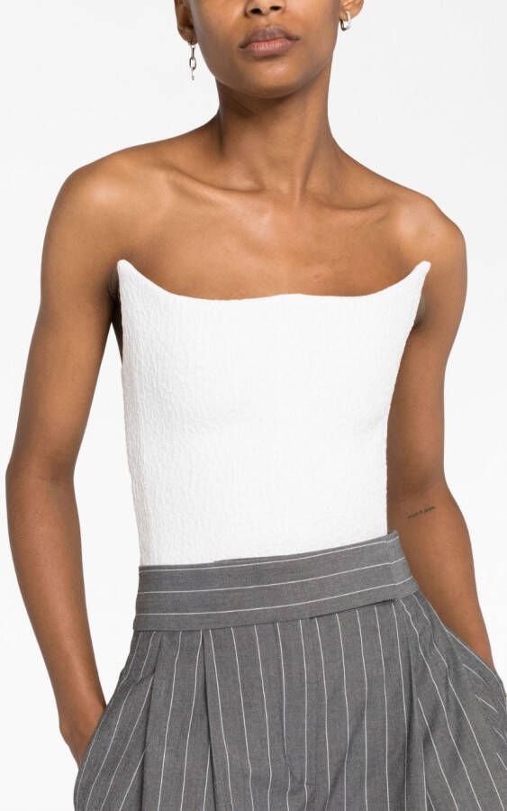 Ioana Ciolacu Mouwloze top Wit
