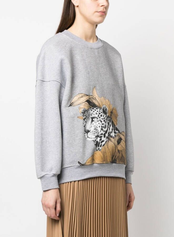 Ioana Ciolacu Sweater met grafische print Grijs