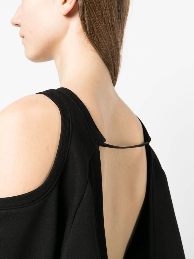Ioana Ciolacu Sweater met open rug Zwart