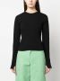 Ioana Ciolacu Sweater met open rug Zwart - Thumbnail 3