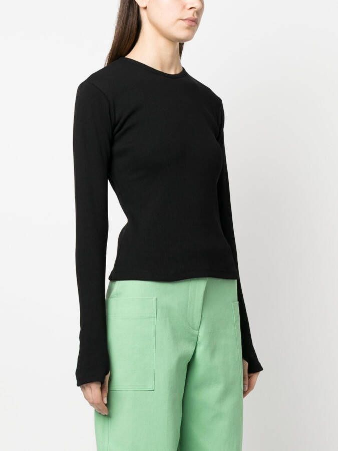 Ioana Ciolacu Sweater met open rug Zwart