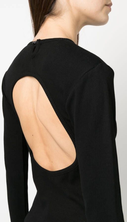 Ioana Ciolacu Sweater met open rug Zwart