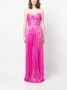 Iris Serban Strapless jurk Roze - Thumbnail 2