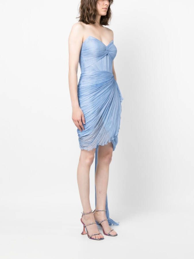 Iris Serban Strapless jurk Blauw