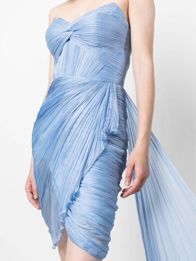 Iris Serban Strapless jurk Blauw