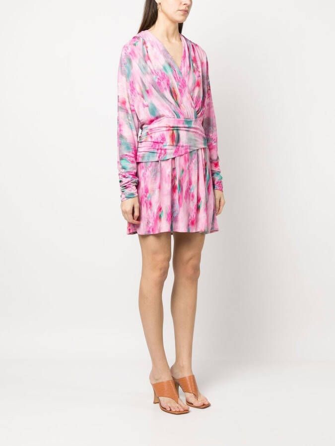 IRO Mini-jurk met abstracte print Roze