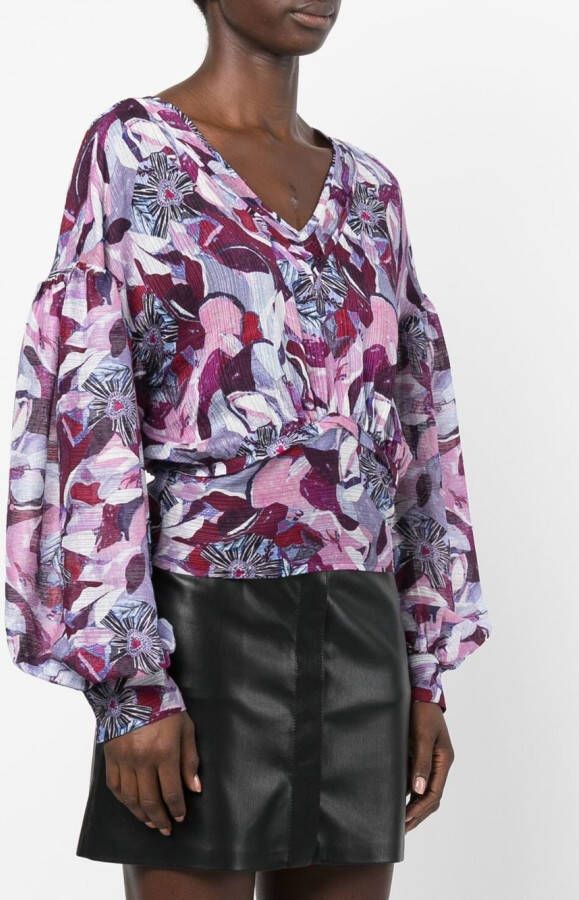 IRO Blouse met bloemenprint Paars