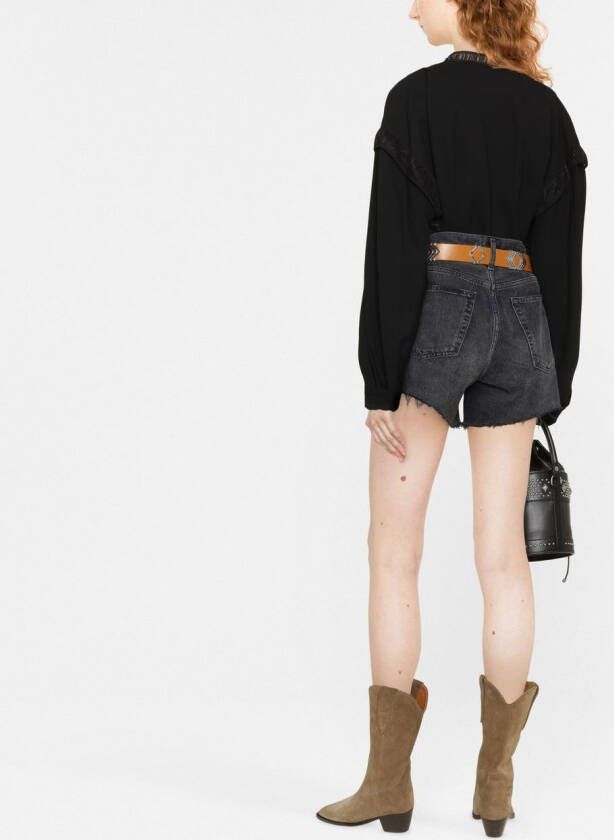 IRO Blouse met kanten detail Zwart