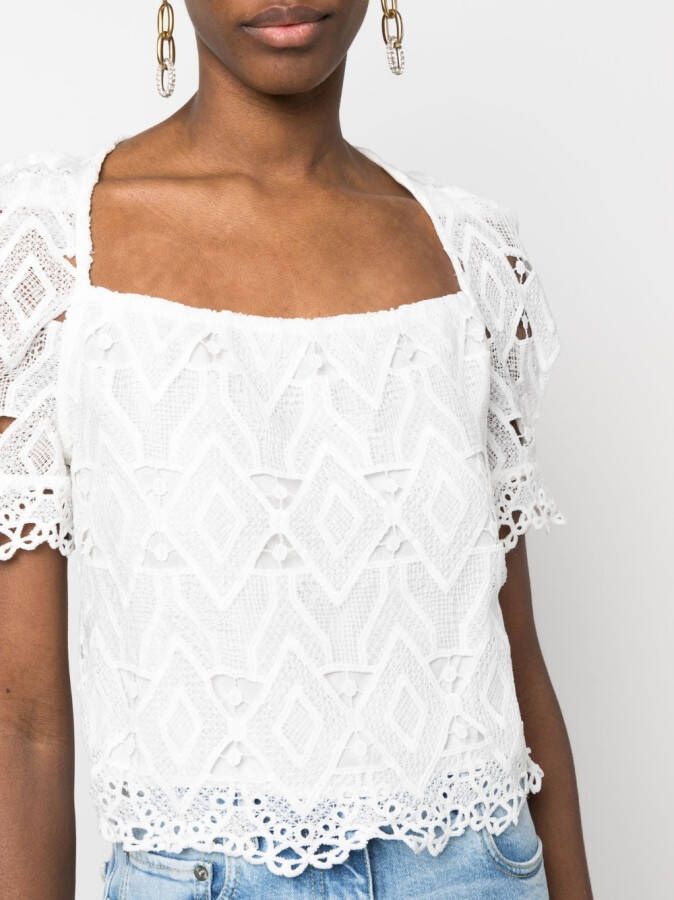 IRO Broderie anglaise top Wit