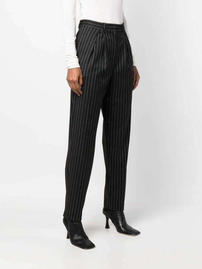 IRO Broek met krijtstreep Zwart