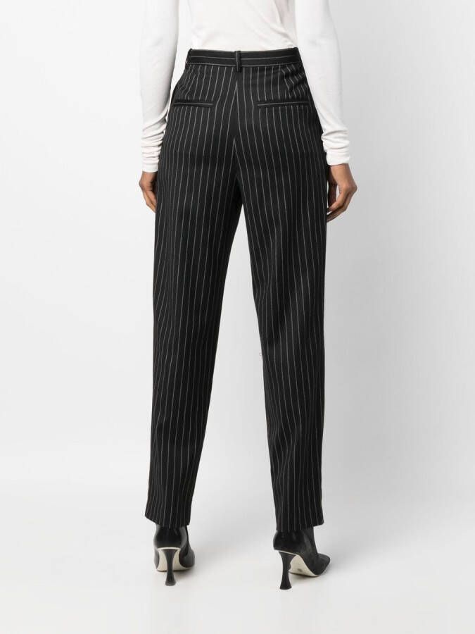 IRO Broek met krijtstreep Zwart