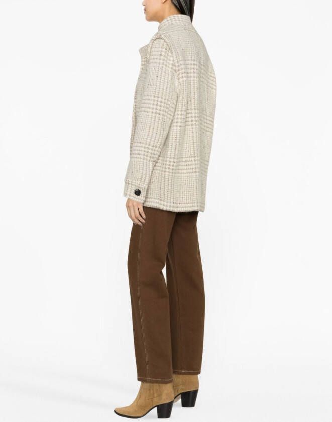 IRO Geruite jas Beige