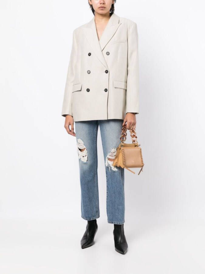 IRO Blazer met dubbele rij knopen Beige