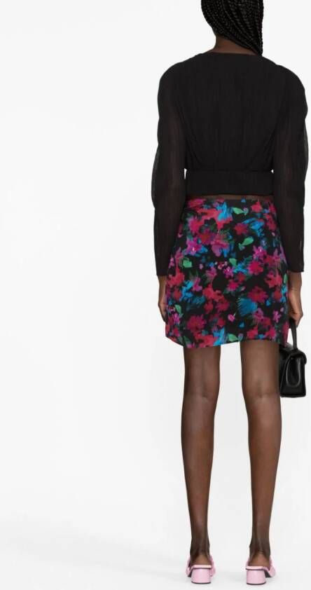 IRO Mini-rok met bloemenprint Zwart