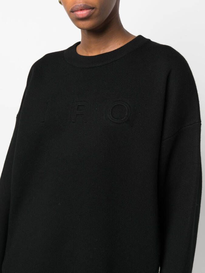 IRO Trui met intarsia logo Zwart