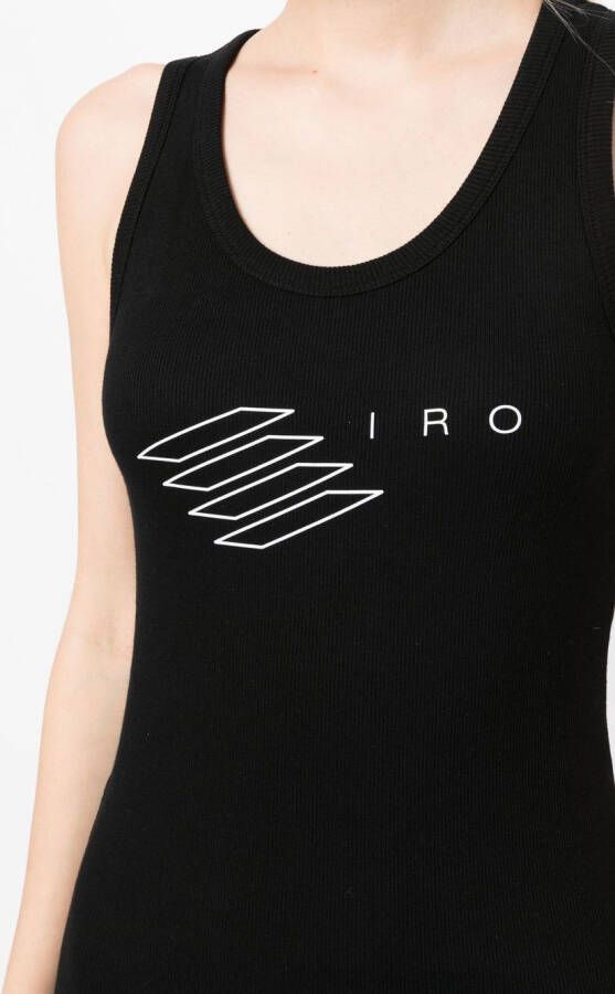 IRO Jurk met logoprint Zwart