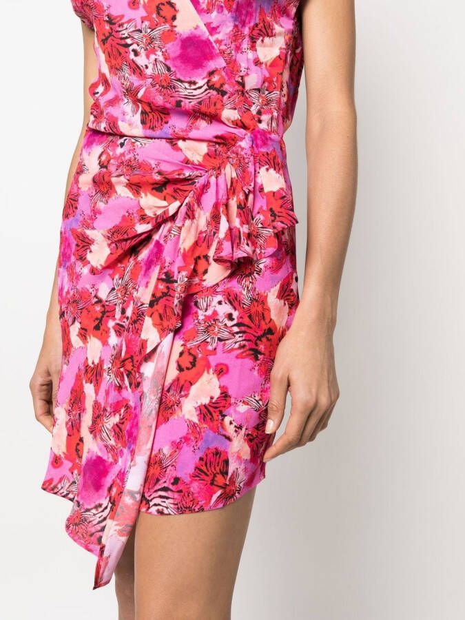 IRO Mini-jurk met bloemenprint Roze