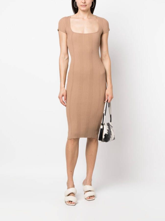 IRO Gebreide jurk Beige