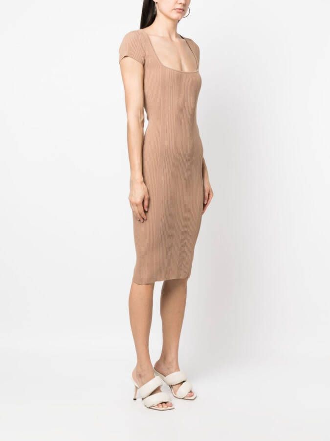 IRO Gebreide jurk Beige
