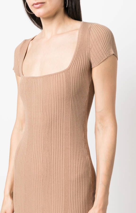 IRO Gebreide jurk Beige