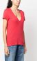 IRO T-shirt met diepe V-hals Roze - Thumbnail 3