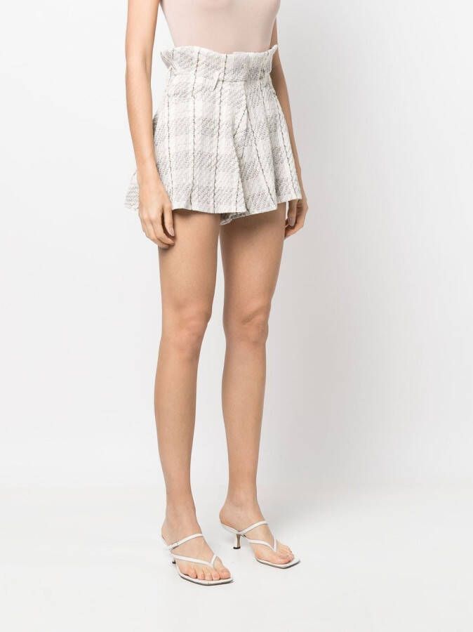 IRO Shorts met paperbag taille Beige
