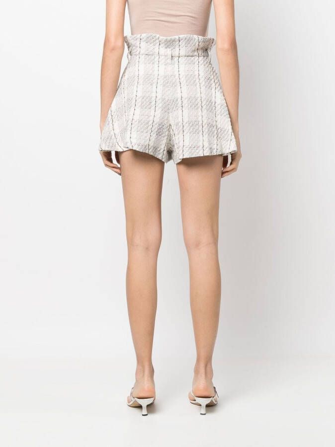 IRO Shorts met paperbag taille Beige