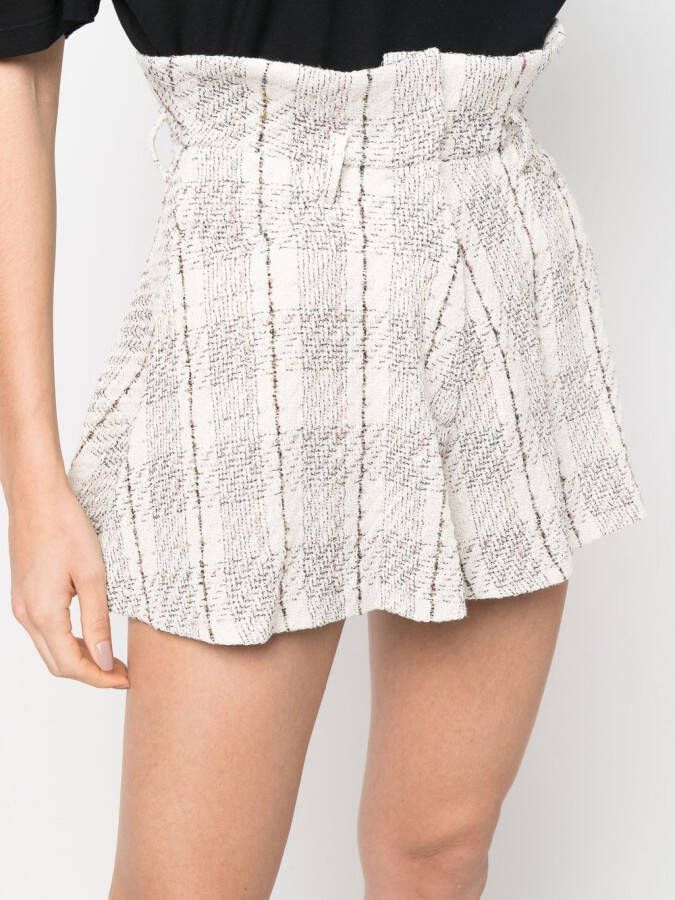 IRO Shorts met paperbag taille Beige