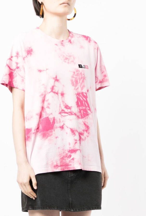 IRO T-shirt met logopatch Roze
