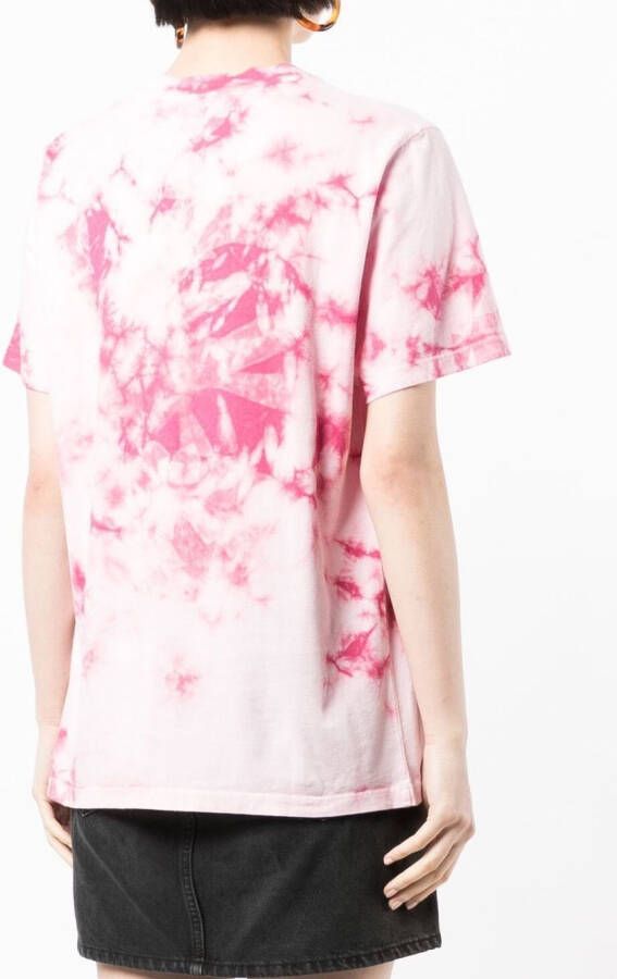 IRO T-shirt met logopatch Roze