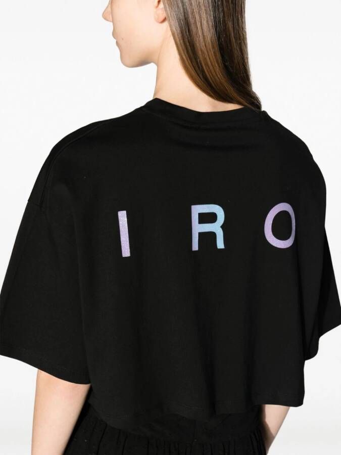 IRO T-shirt met logoprint Zwart