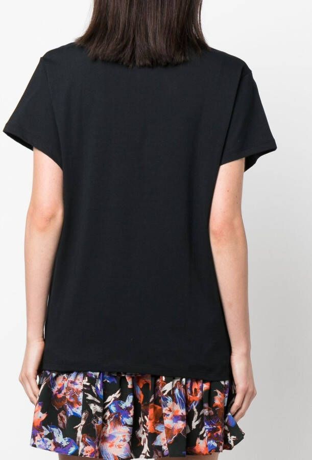 IRO T-shirt met ronde hals Zwart