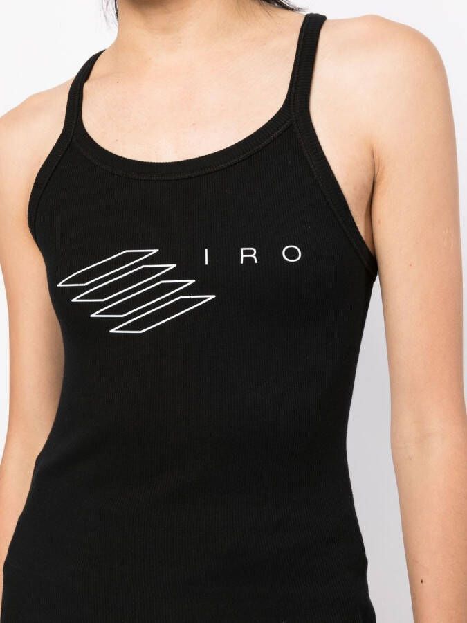 IRO Tanktop met logoprint Zwart