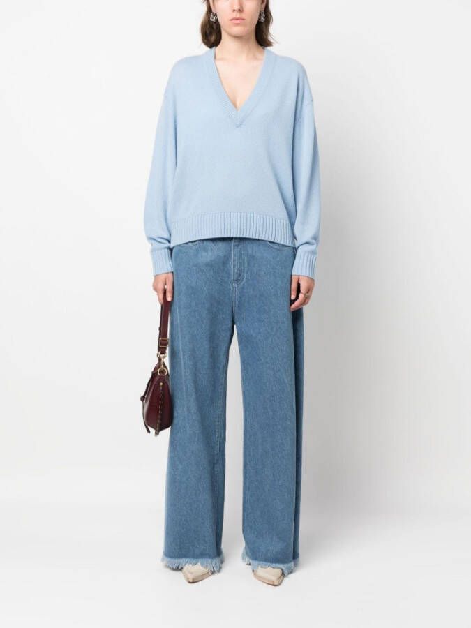 IRO Trui met V-hals Blauw