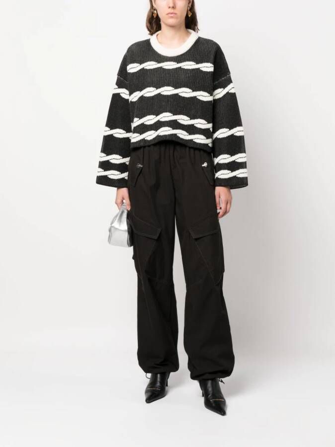 IRO Cropped trui Zwart