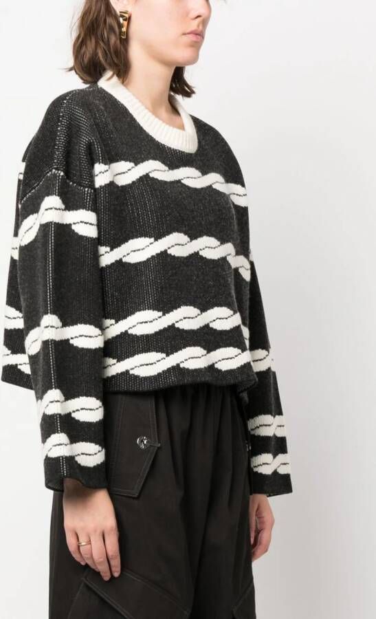 IRO Cropped trui Zwart