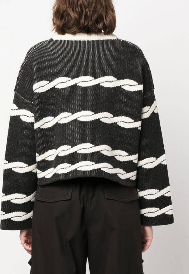 IRO Cropped trui Zwart