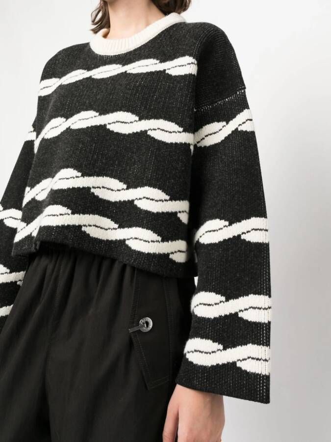 IRO Cropped trui Zwart