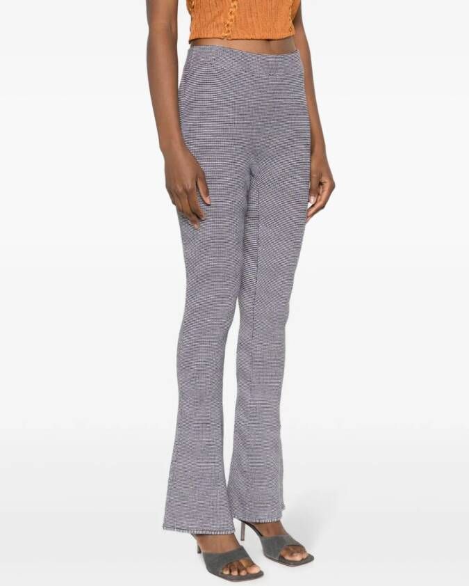 Isa Boulder Tent mid waist flared broek Zwart