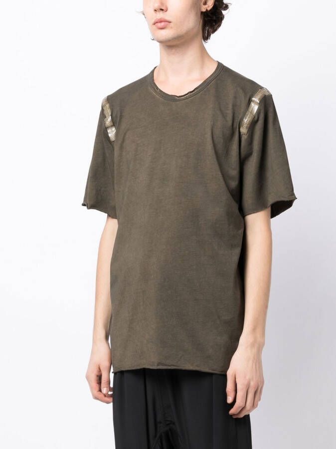 Isaac Sellam Experience T-shirt met banddetails Groen