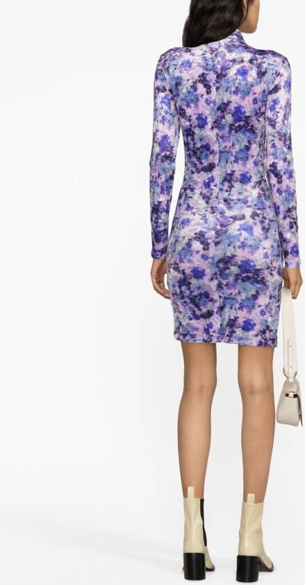 ISABEL MARANT Mini-jurk met abstracte print Paars