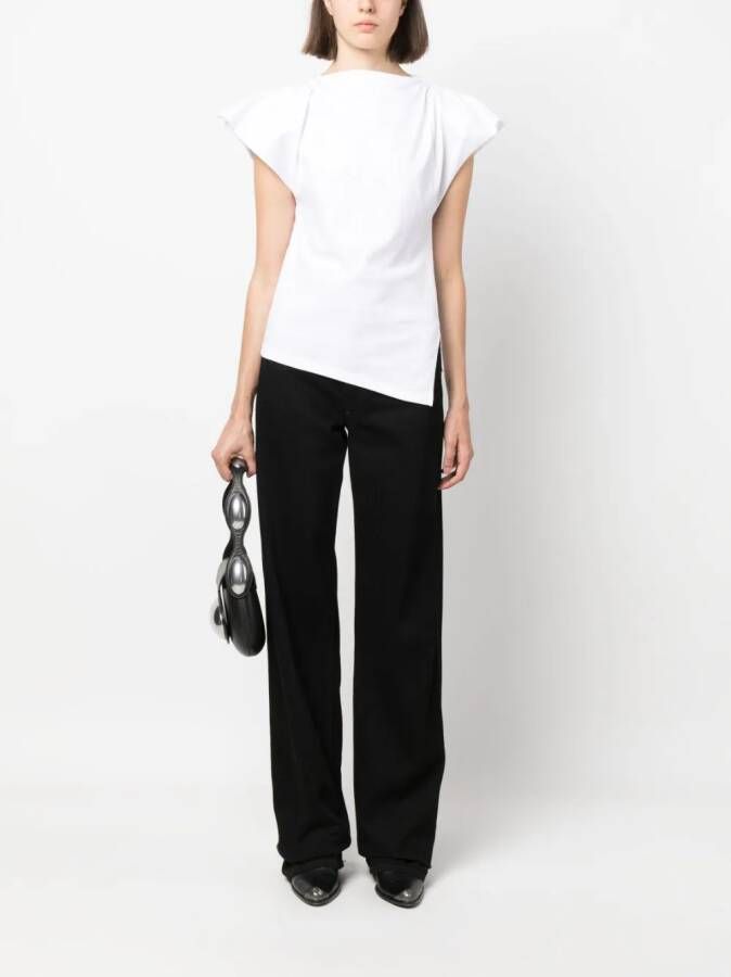 ISABEL MARANT Asymmetrisch T-shirt Wit