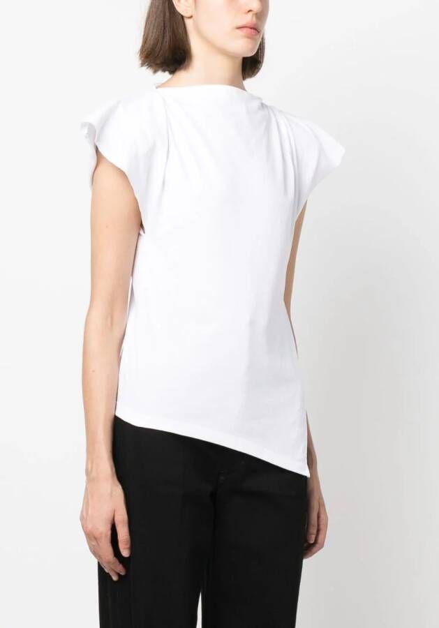 ISABEL MARANT Asymmetrisch T-shirt Wit