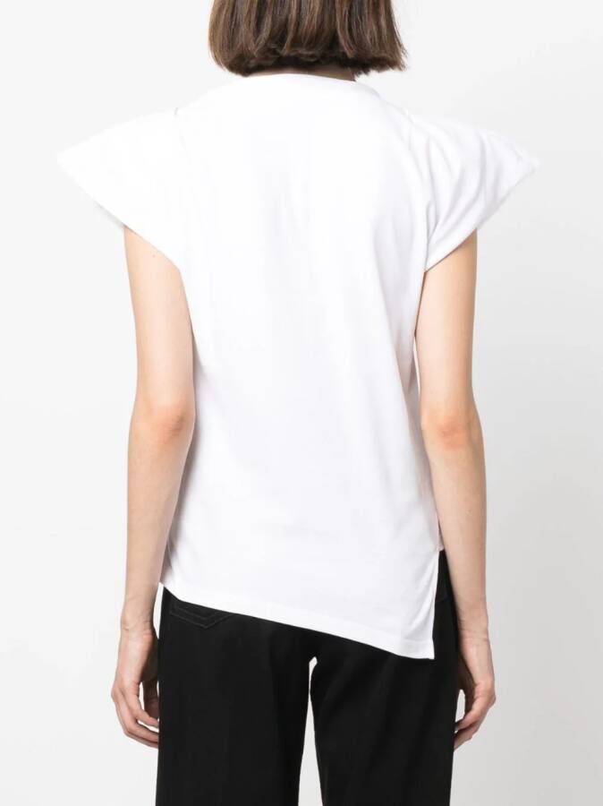 ISABEL MARANT Asymmetrisch T-shirt Wit