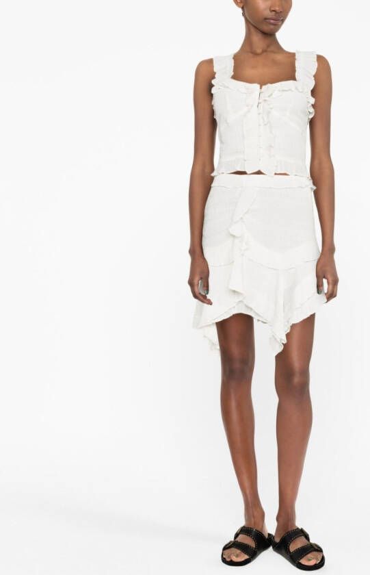 ISABEL MARANT Geneva asymmetrische rok Wit