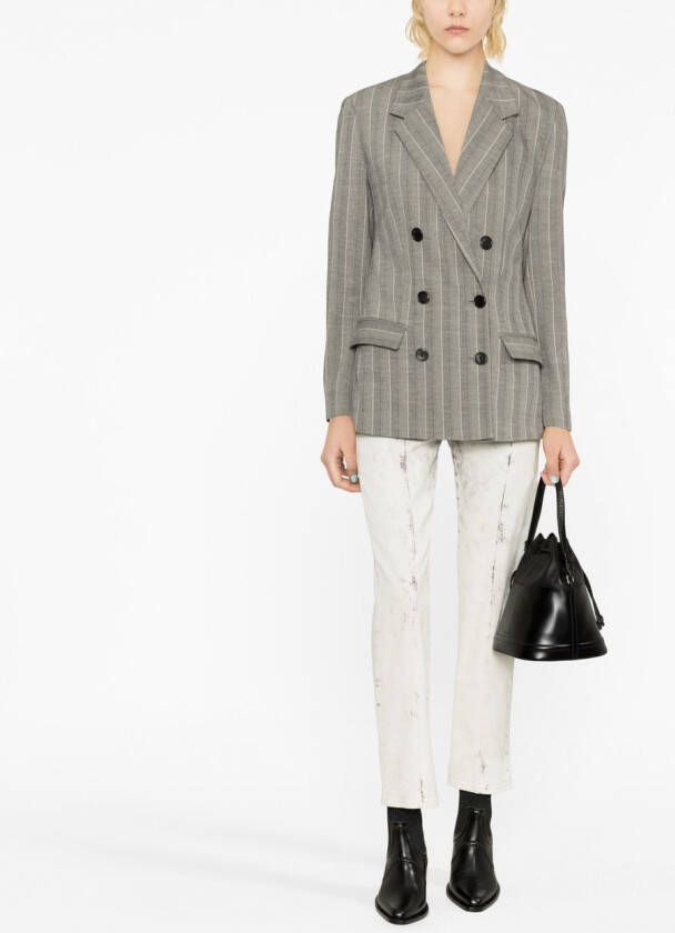 ISABEL MARANT Sheril blazer met dubbele rij knopen Grijs